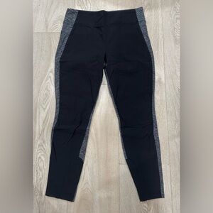 Athleta Highline Hybrid Ankle Tight - Black/gray size 12 EUC